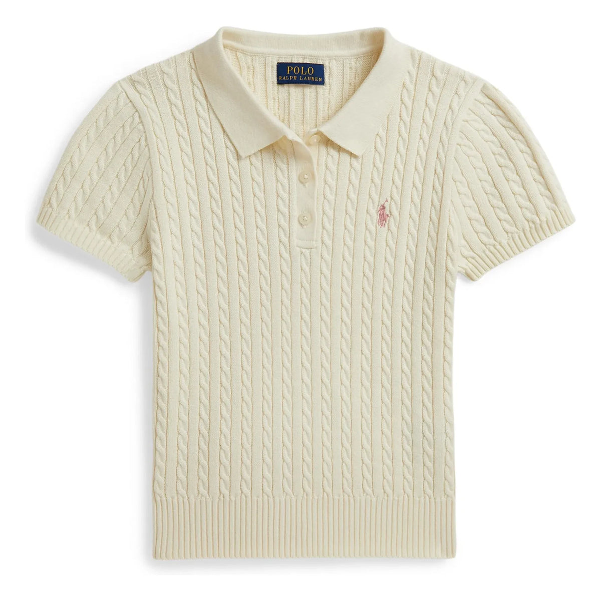 Ralph Lauren - Fine knit polo shirt | Cream