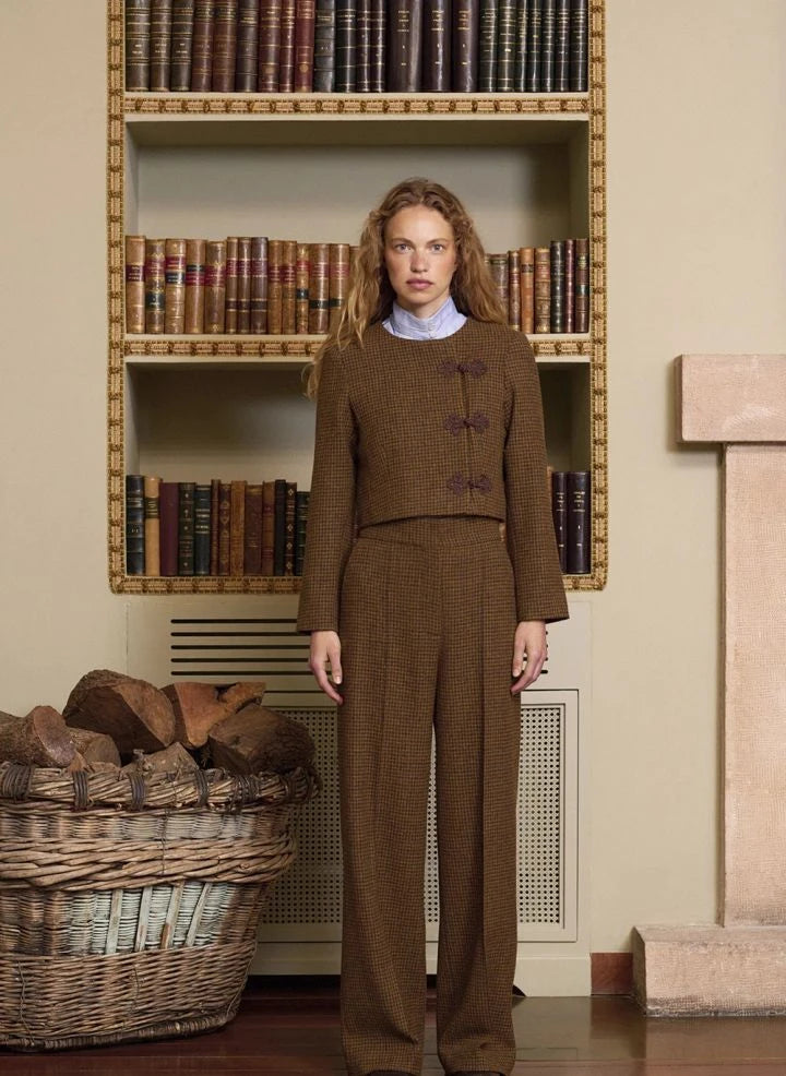 Maria de la Orden - Joséphine Tweed Jacket | Beige Brown