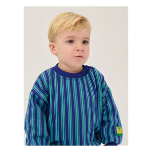 Bobo Choses - Striped sweatshirt made of organic cotton | Blue