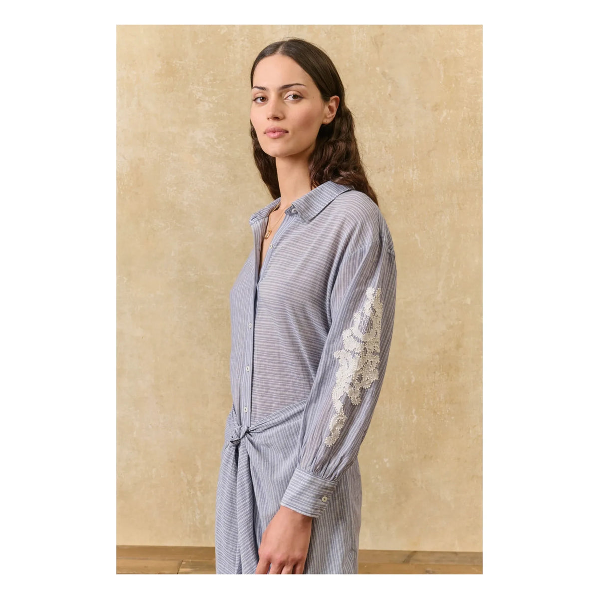 Louise Misha - Striped Dress Berenjere Organic Cotton | Blue