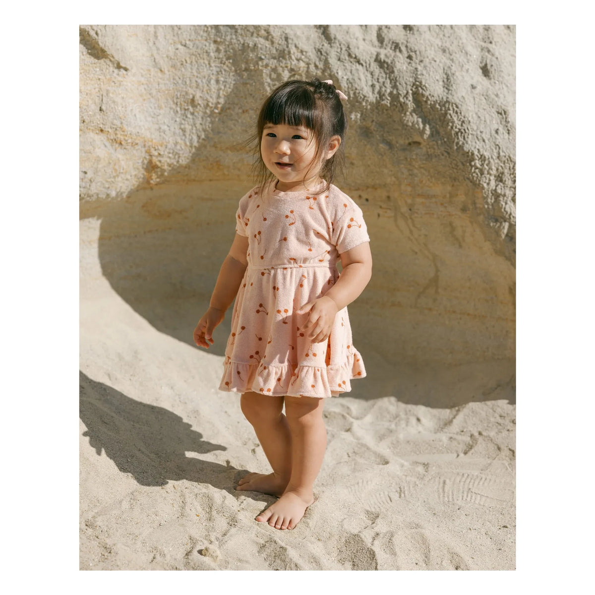 Quincy Mae - Terry Fabric Dress | Light Pink