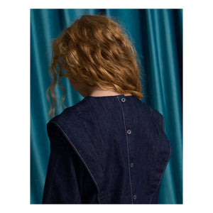 Gingersnaps - Flerida Denim Gathered Blouse | Dark Blue