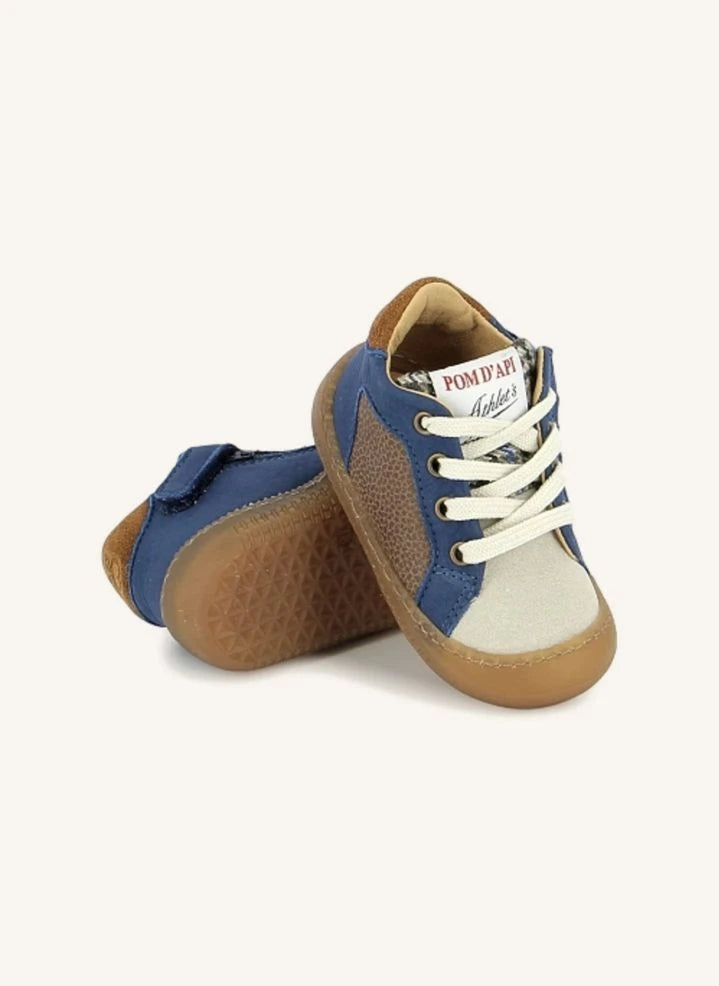 Pom d'Api - Yaka Star Nubuck Sneakers | Blue