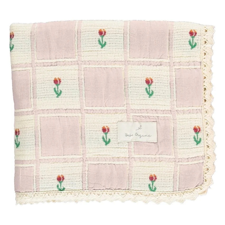 Bebe Organic - Bella Fleurie Organic Cotton Blanket | Pink
