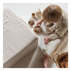 Maison BABA - BABA Washed Linen Pouf | Pale Pink