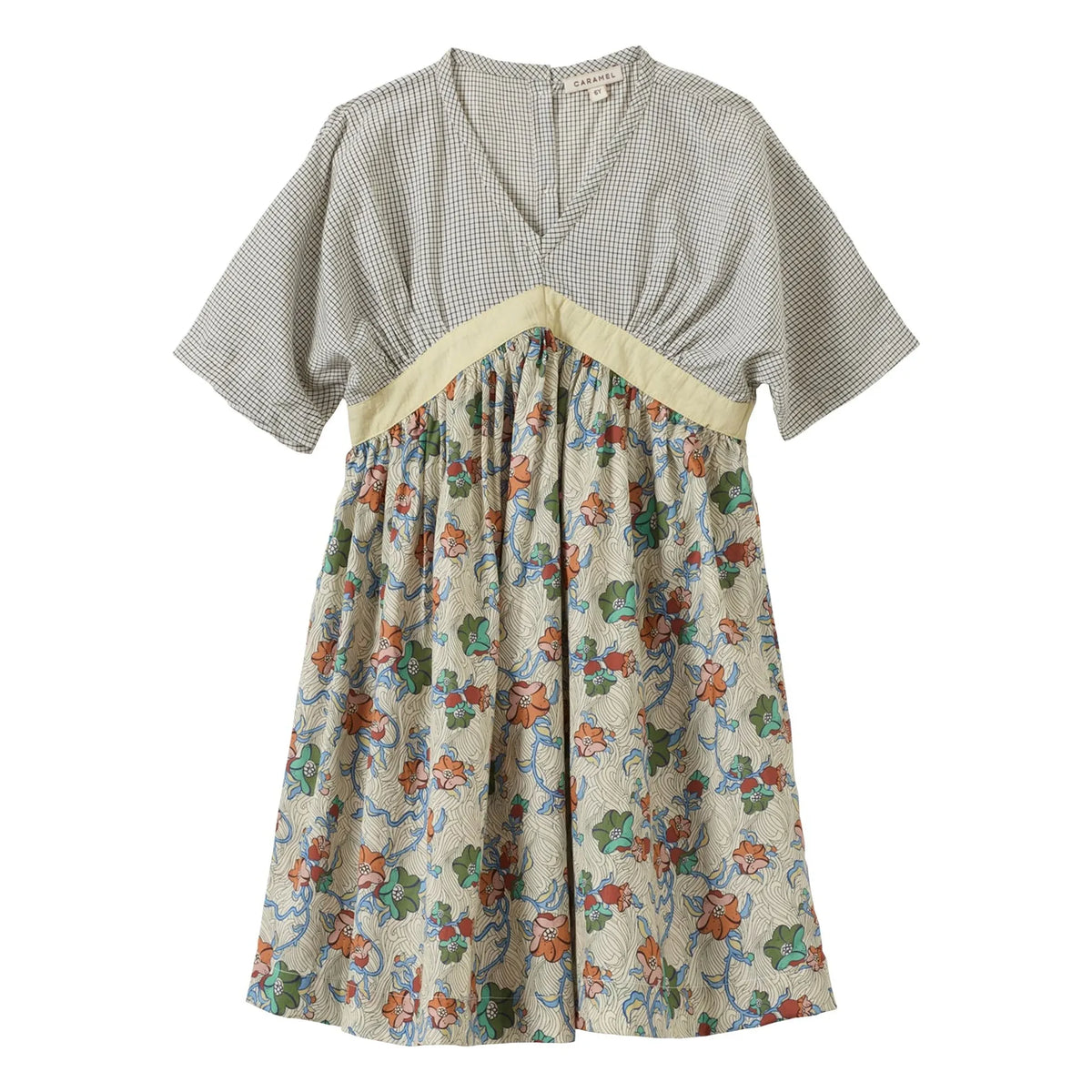 Caramel - Asparagus Liberty Dress | Ecru