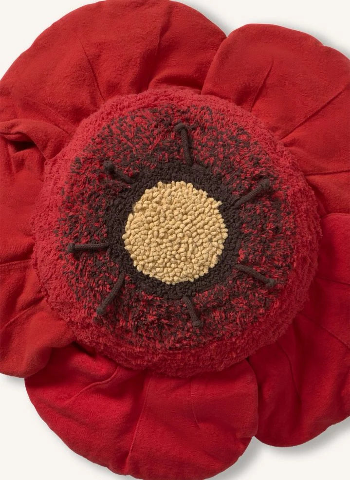Lorena Canals - Red Poppy Floor Cushion
