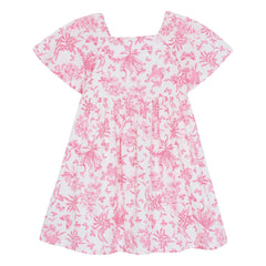 Tartine et Chocolat - Floral Pattern Dress - Toile de Jouy Inspired | Pink