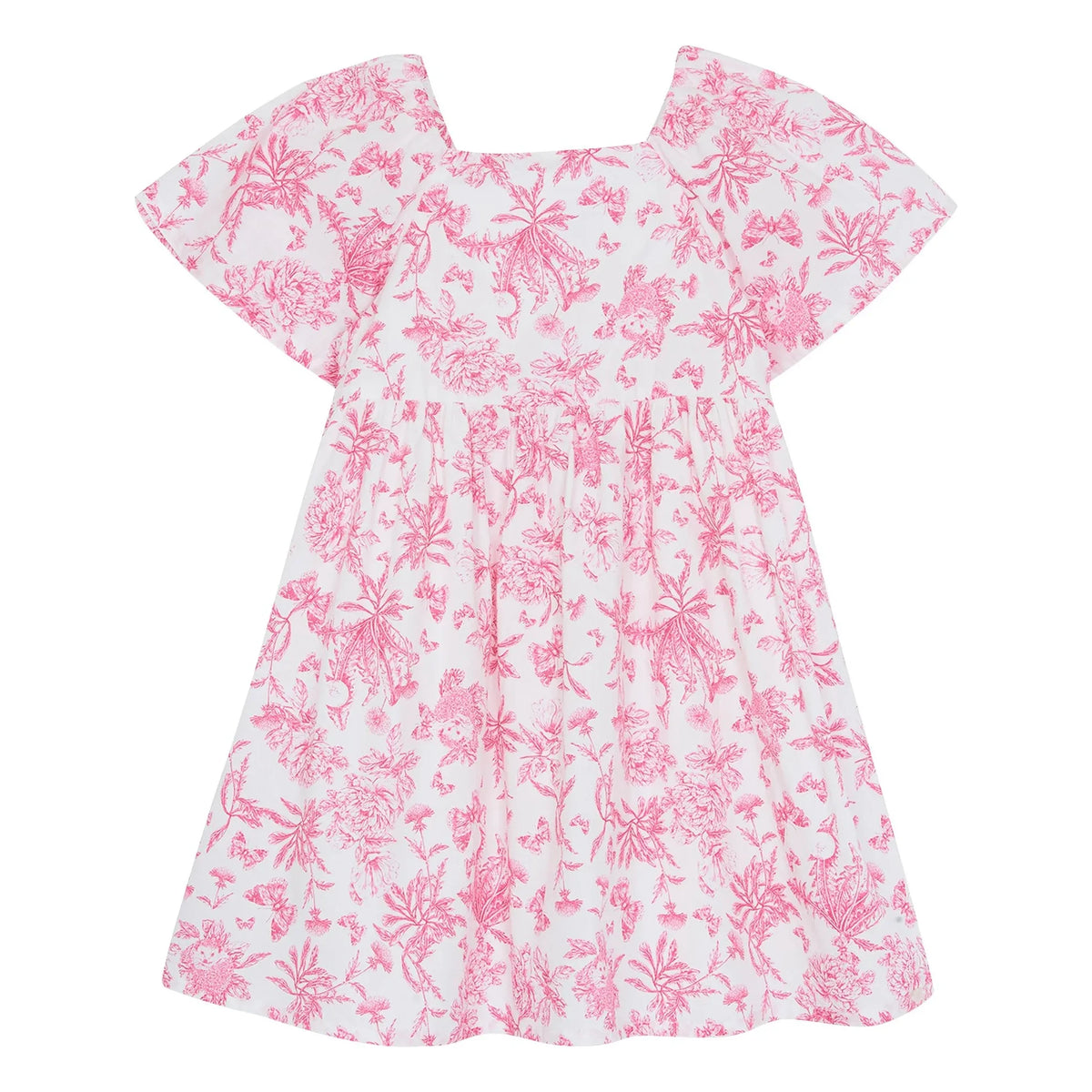 Tartine et Chocolat - Floral Pattern Dress - Toile de Jouy Inspired | Pink