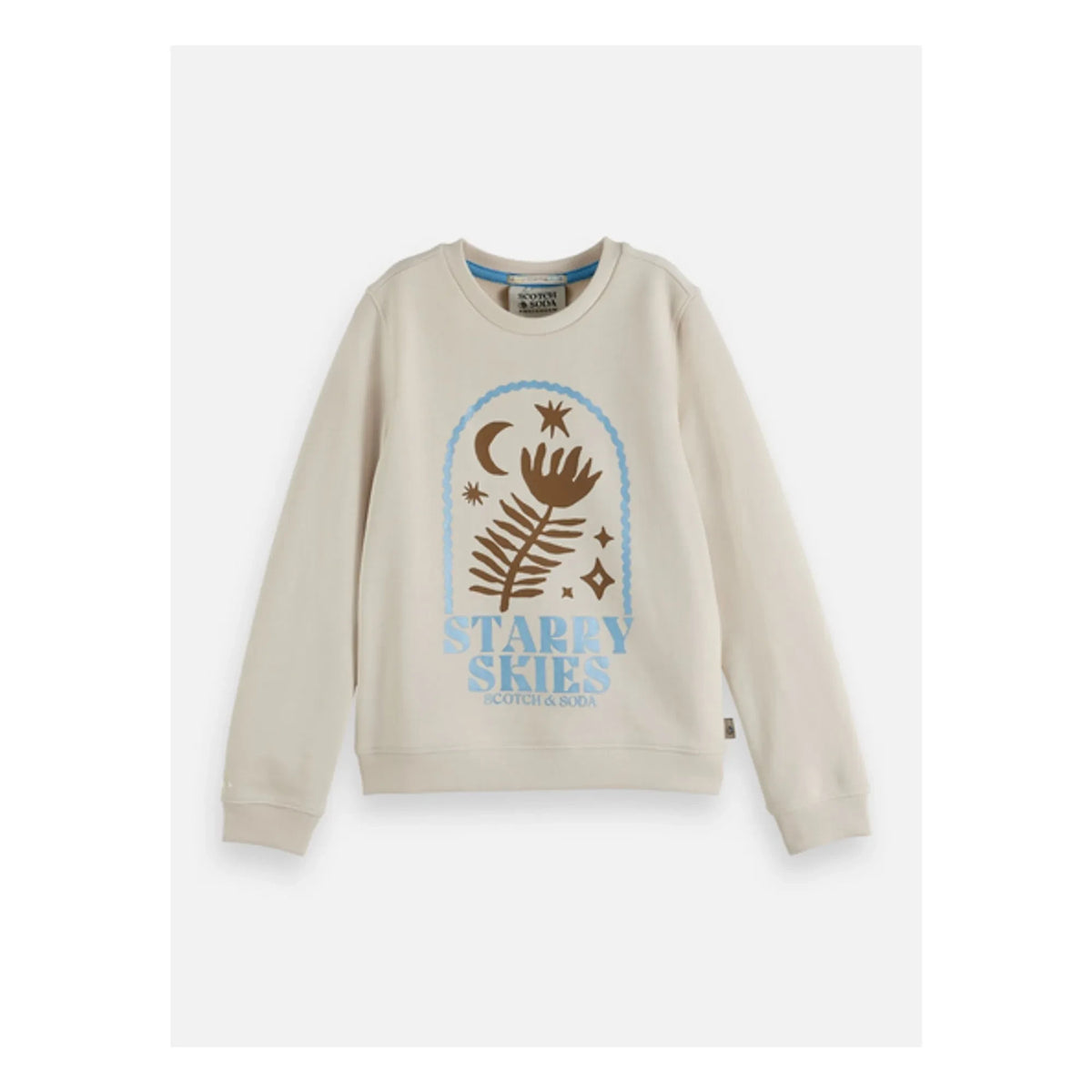 Scotch & Soda - Artwork Starry Skies Organic Cotton Sweatshirt | Ecru