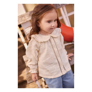 Bonton - Fig Peter Pan Collar Blouse | Ecru