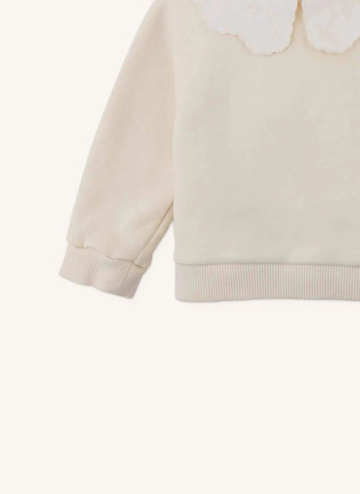 Gingersnaps - Hermina-neck Sweatshirt | Ecru
