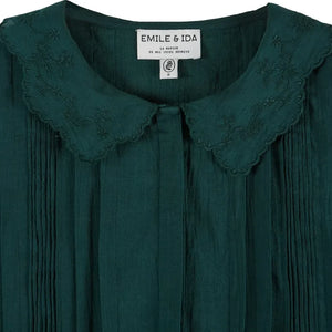 Emile et Ida - Elisabeth Vintage Blouse | Forest Green