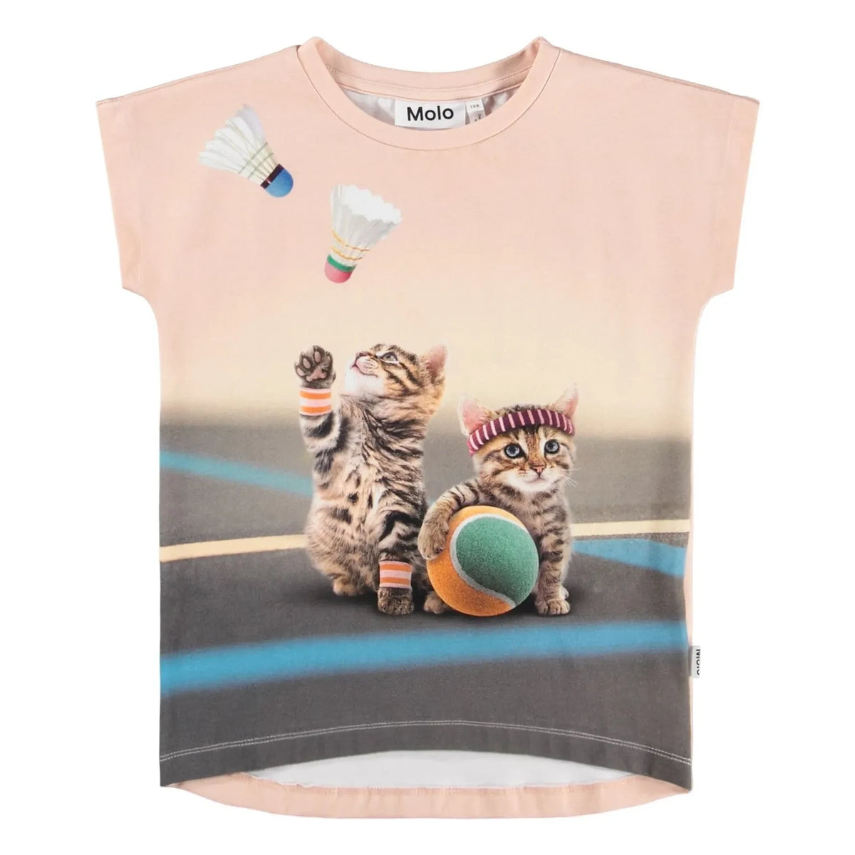 Molo - Ragnhilde Organic Cotton Cat Print T-shirt | Light Pink