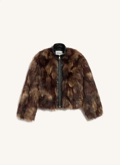 Apparis - Patchwork Bomber Jacket | Brown