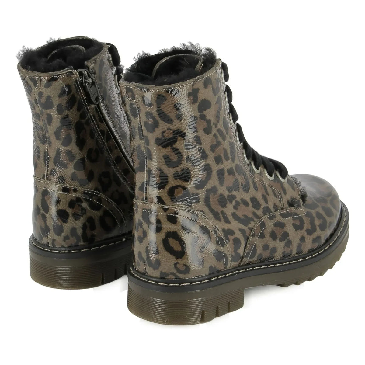 Pom d'Api - Sid Ranger Fur Leopard Boots | Brown