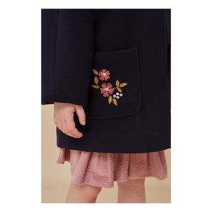 C'era Una Volta - Embroidered Nancy Coat | Navy
