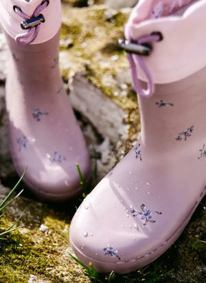 Wheat - Thermo Fleurs Rain Boots | Dust Pink