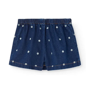 The Animals Observatory - Olingo Pois Denim Short Skirt | Dark Blue