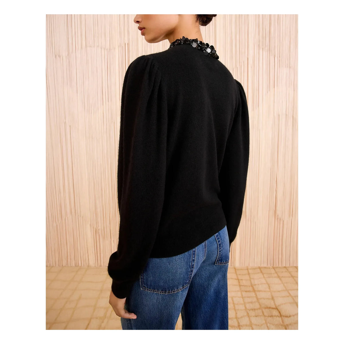 Ulla Johnson - Kalani Embroidered Cashmere Sweater | Black