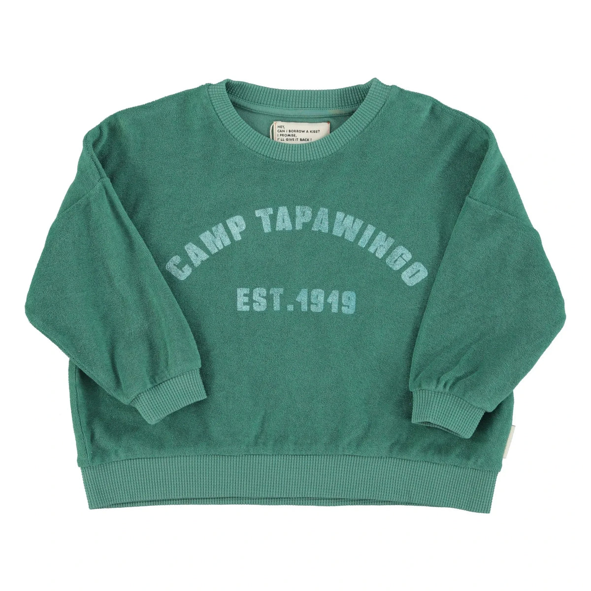 Piupiuchick - Organic Towel Logo Sweatshirt | Green