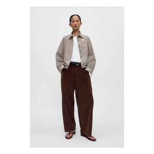 Cordera - Loose Fit Velvet Pants | Brown