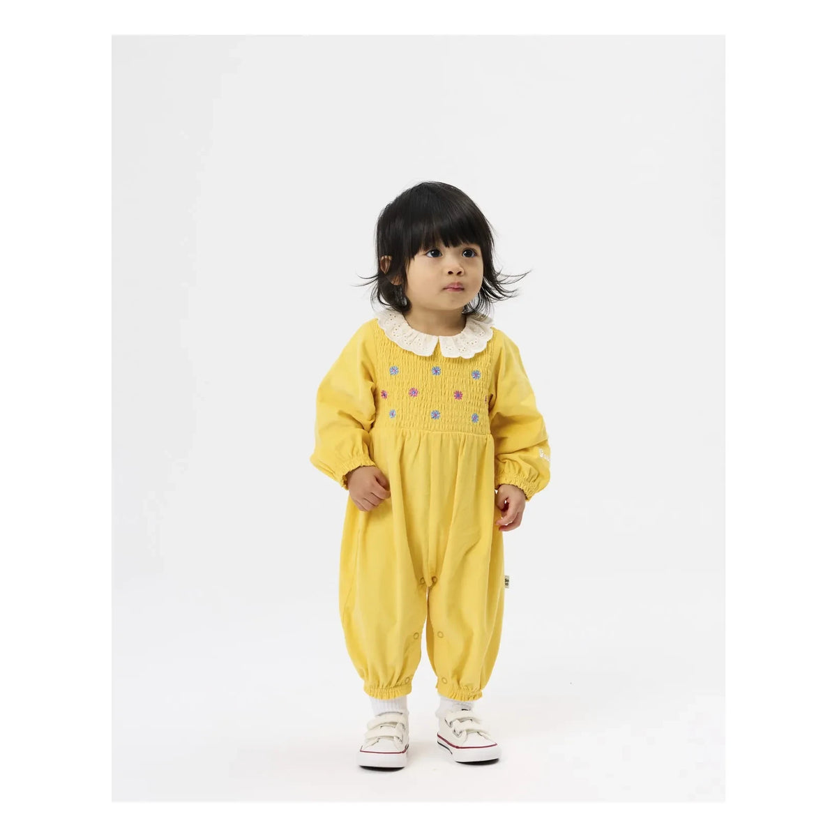 Goldie + Ace - Embroidered Drawstring Jumpsuit | Yellow