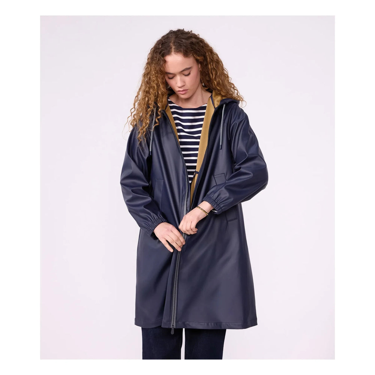 Petit Bateau - Long Iconic Raincoat | Navy