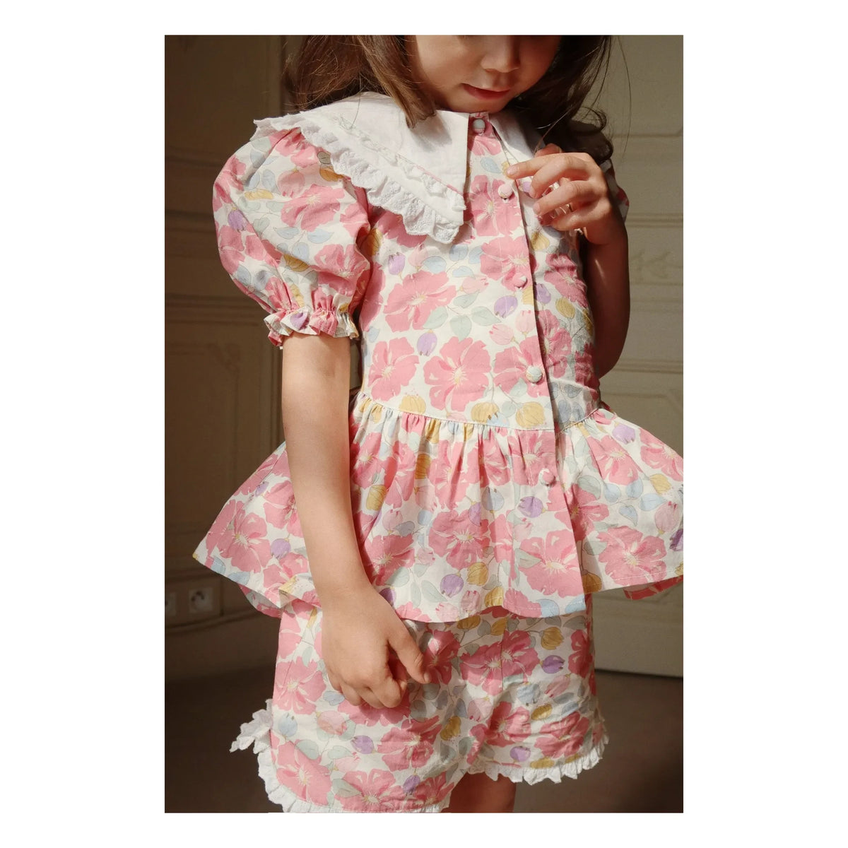 Konges Sløjd - Heart-Neck Organic Cotton Blouse | Pink