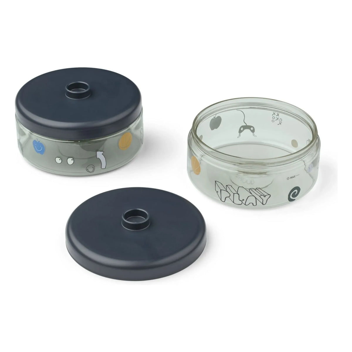 Liewood - Dominique Tritan Lunch Containers - Set of 2 | Play/Dusty Mint