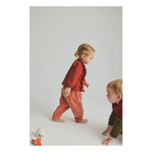 Cozmo - Miki Velvet Organic Cotton Trousers | Coral