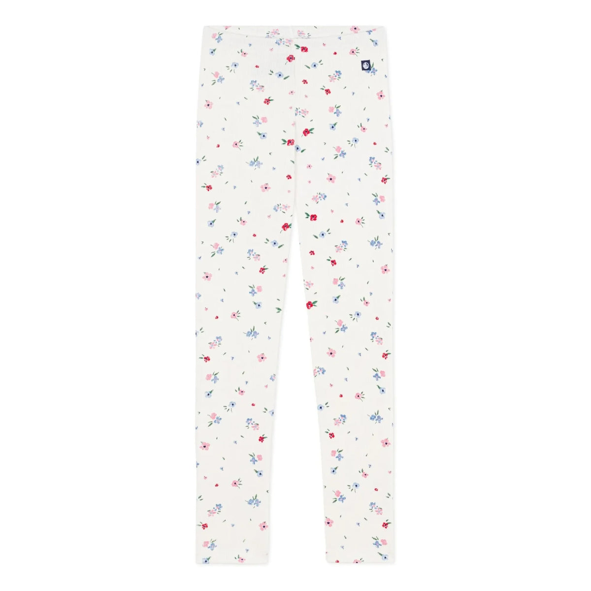 Petit Bateau - Floral Tights | White