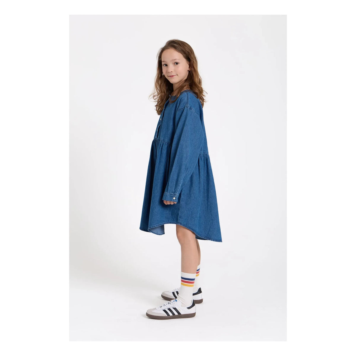 Smallable Kid - Drew Denim Dress | Denim Blue