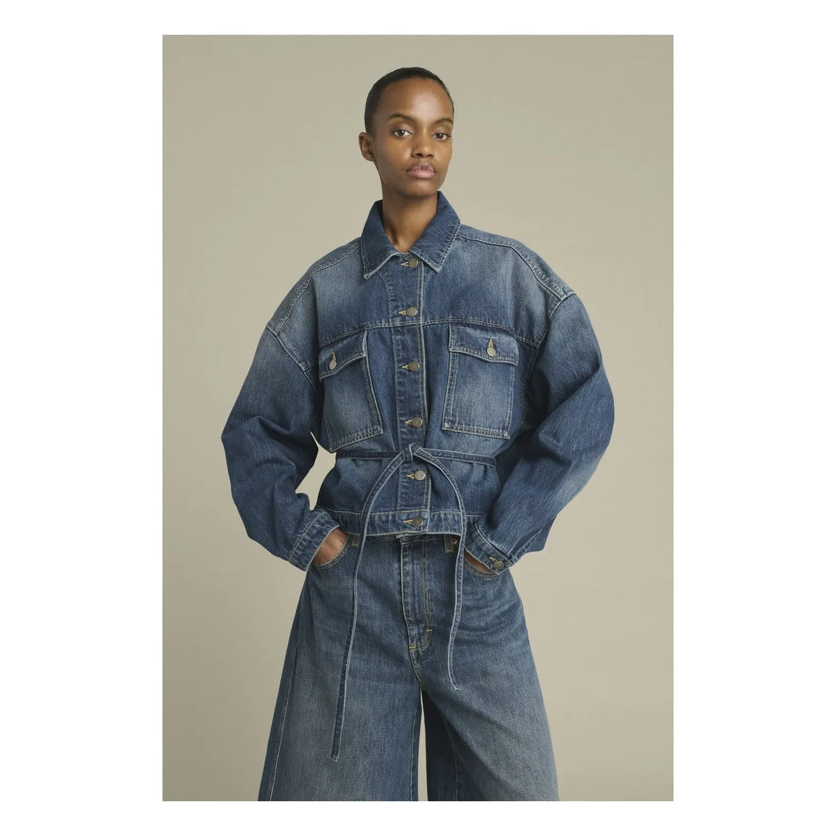 Soeur - Lys Denim Organic Cotton Jacket | Washed Blue