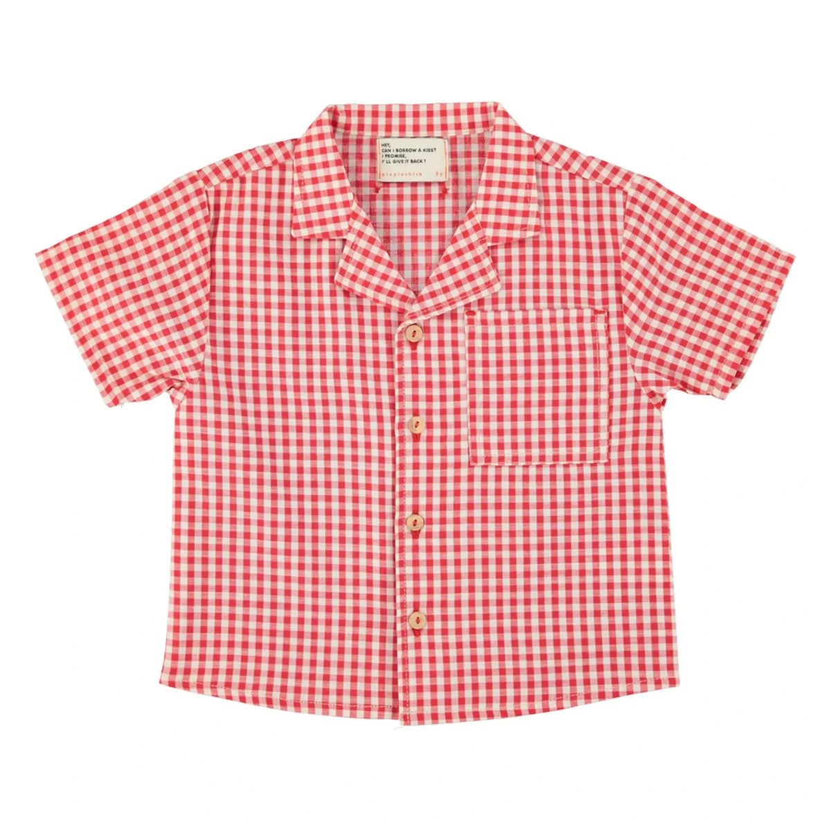 Piupiuchick - Organic Cotton Checkered Shirt | Red