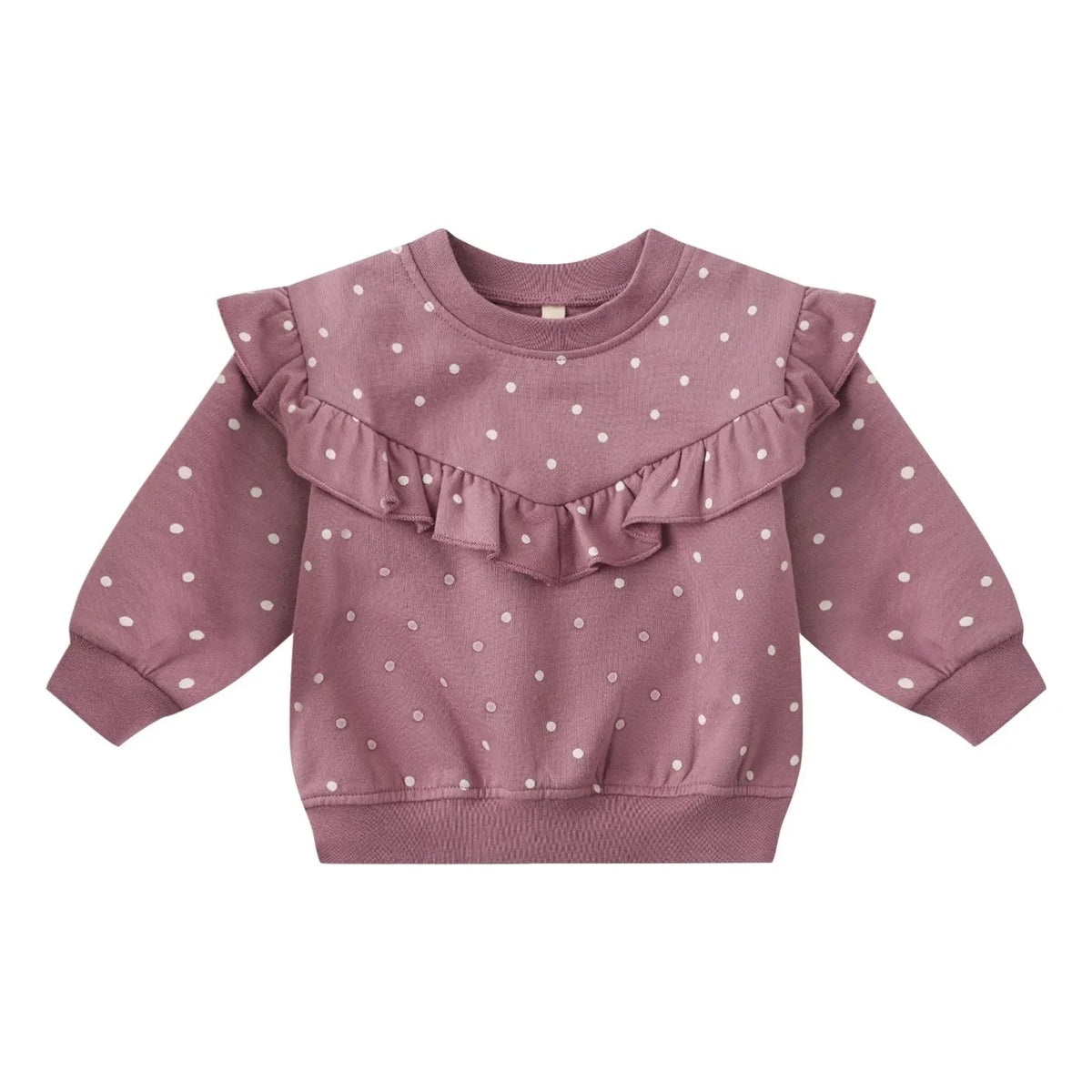 Quincy Mae - Cotton Short-Sleeve Sweatshirt | Magenta