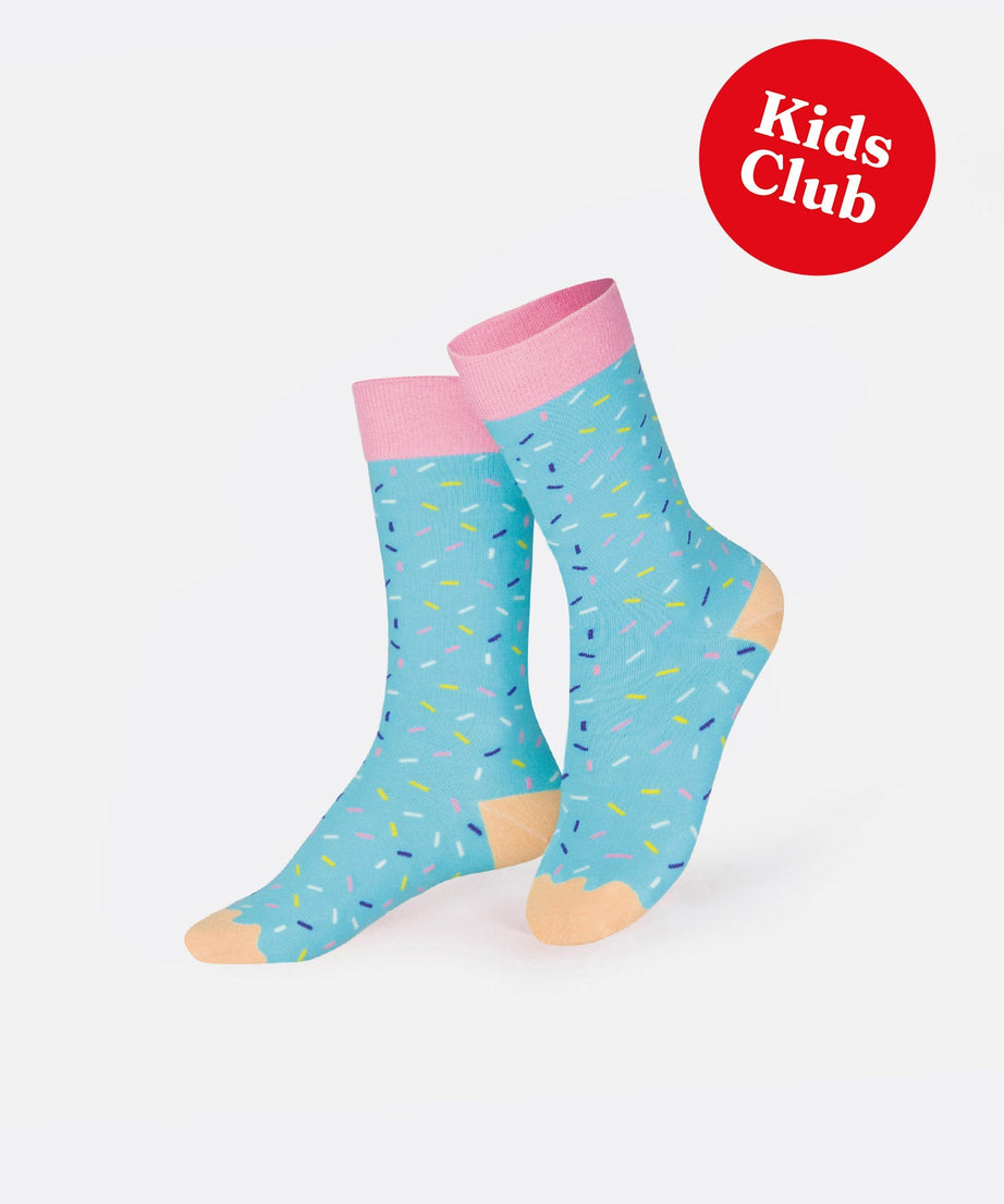 Eat My Socks - Çocuk Joe Donut Mavi Çorap - Dinossi