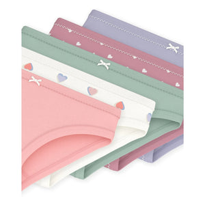 Petit Bateau - 5-Pack Organic Cotton Heart Briefs Set | Pink