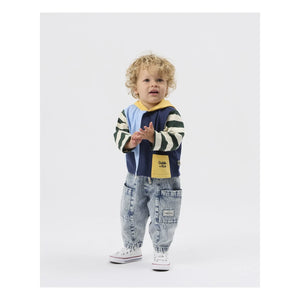 Goldie + Ace - Striped Hooded Jacket | Blue