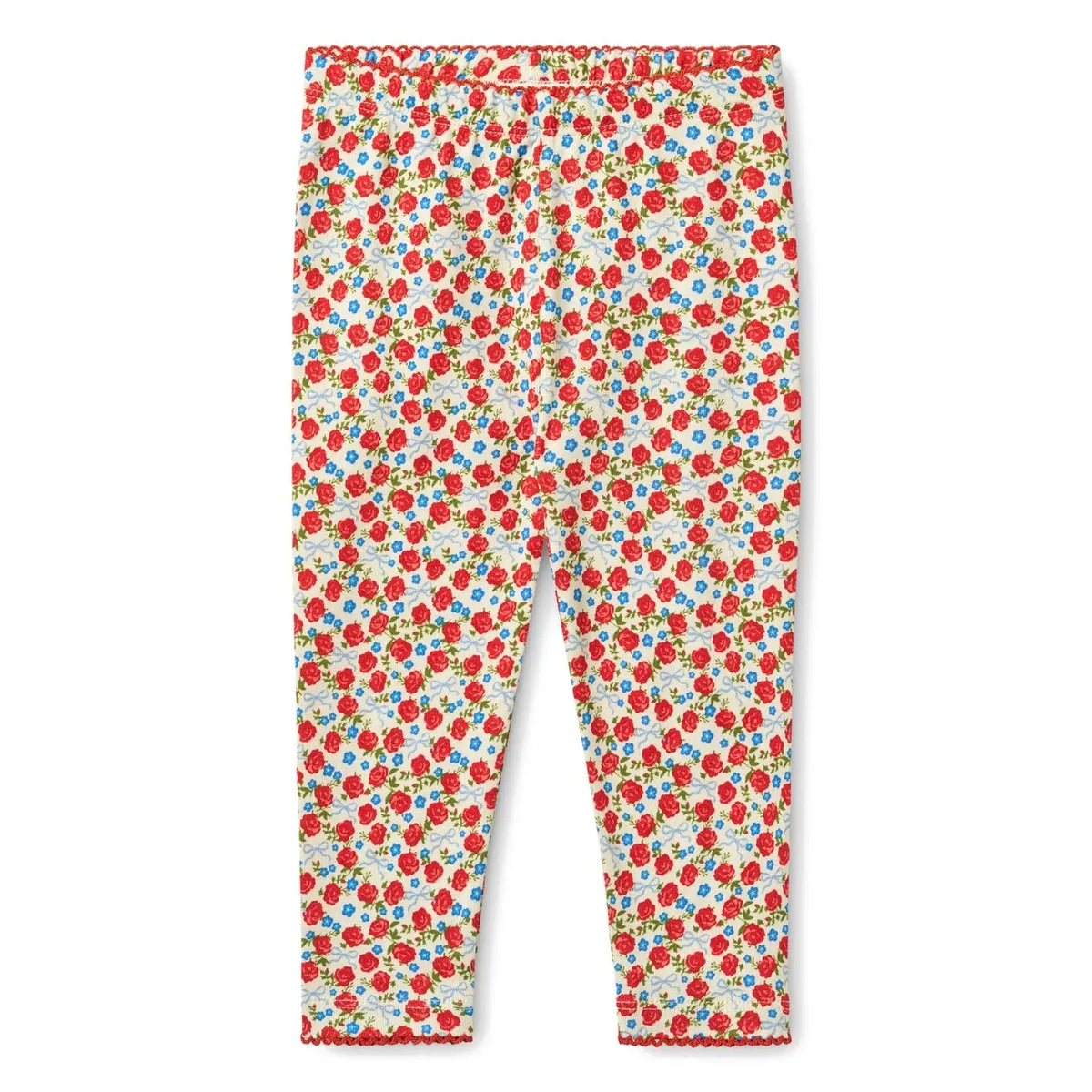 Flöss - Flower Pattern Strawberry Leggings | Red