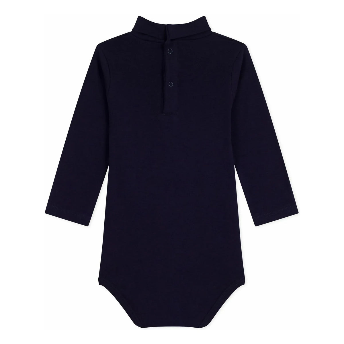 Petit Bateau - Organic Cotton Turtleneck Bodysuit | Night Blue
