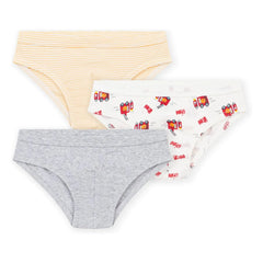 Petit Bateau - 3-Piece Firefighter Brief Set | White