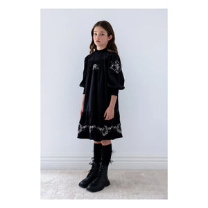 petite Amalie - Embroidered dress | Black