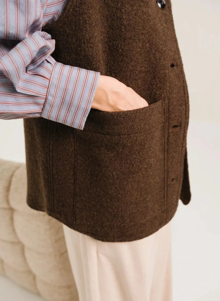 Sacrécoeur - Antonia Wool Cardigan | Brown