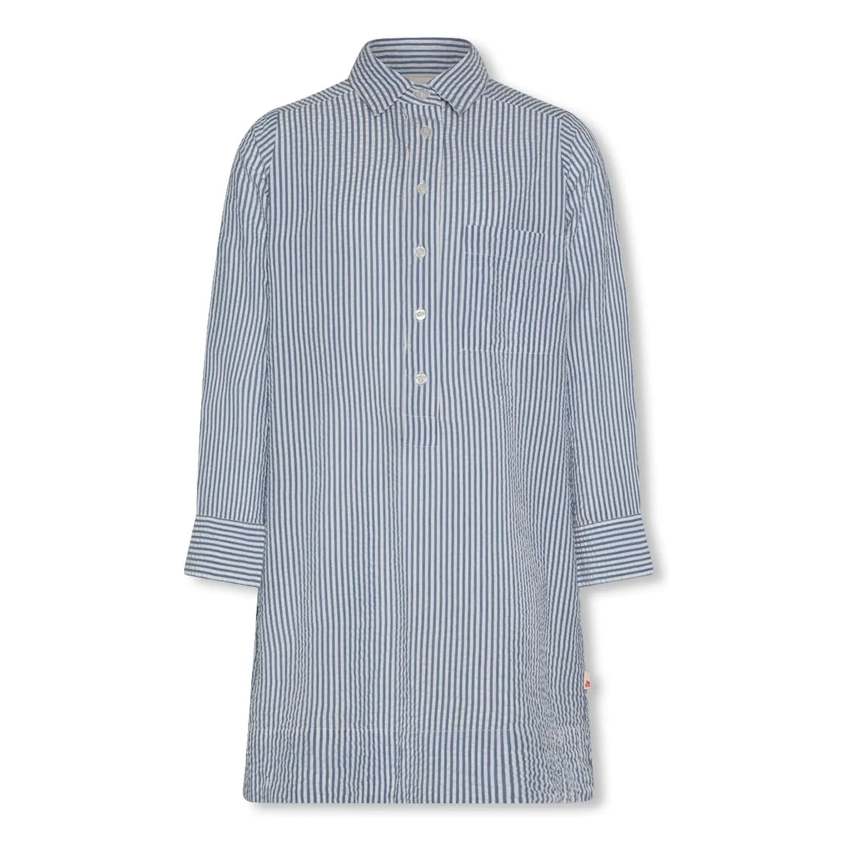 AO76 - Hedy Striped Shirt Dress | Blue
