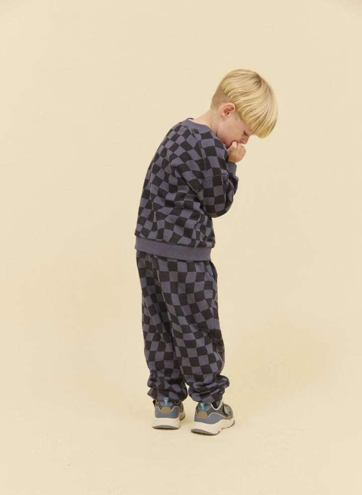 Wheat - Sandro Damier Organic Cotton Sweatshirt | Black