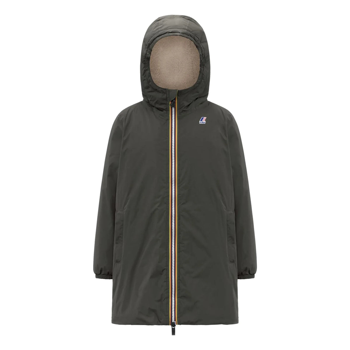K-way - Le Vrai 4.0 Eiffel Orsetto Padded Waterproof Jacket | Khaki