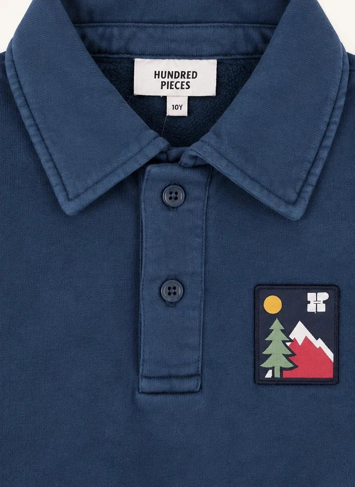 Hundred Pieces - Phoenix Mountain Organic Cotton Sweatshirt | Gray Blue