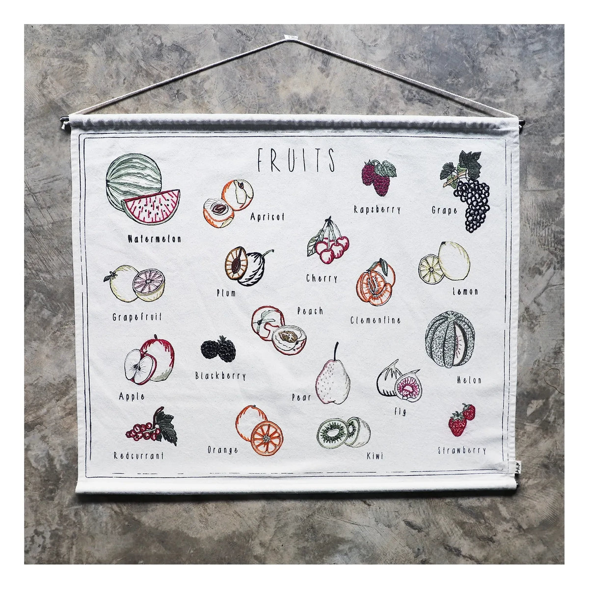 Numero 74 - Fruit Embroidered Poster