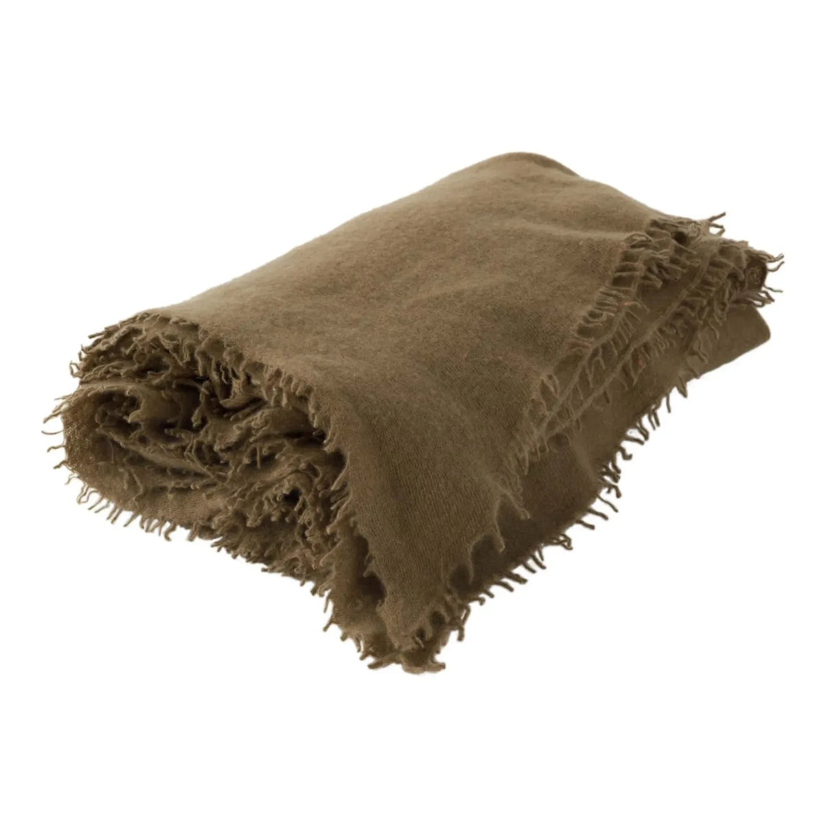 Maison de Vacances - Tasseled cashmere shawl | Bronze